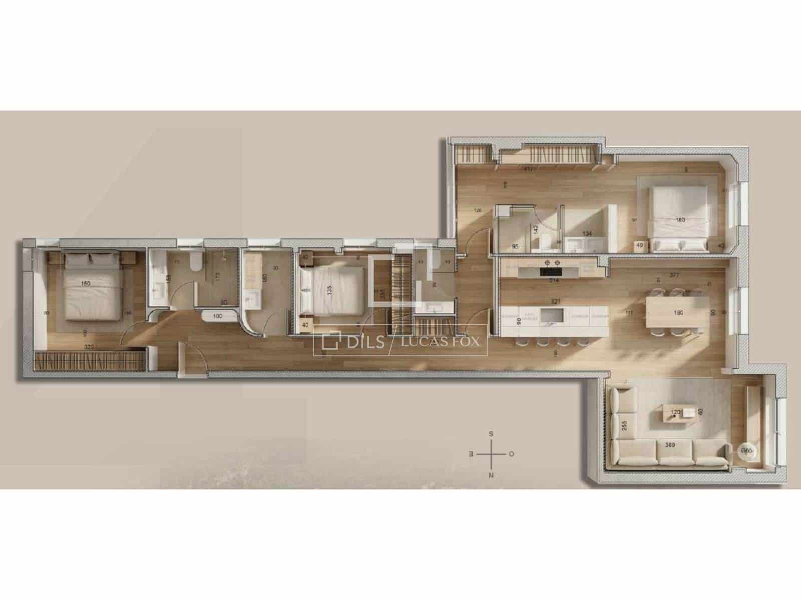3 soveværelse Lejlighed til salg i Madrid by - € 2.100.000 (Ref: 10167907)