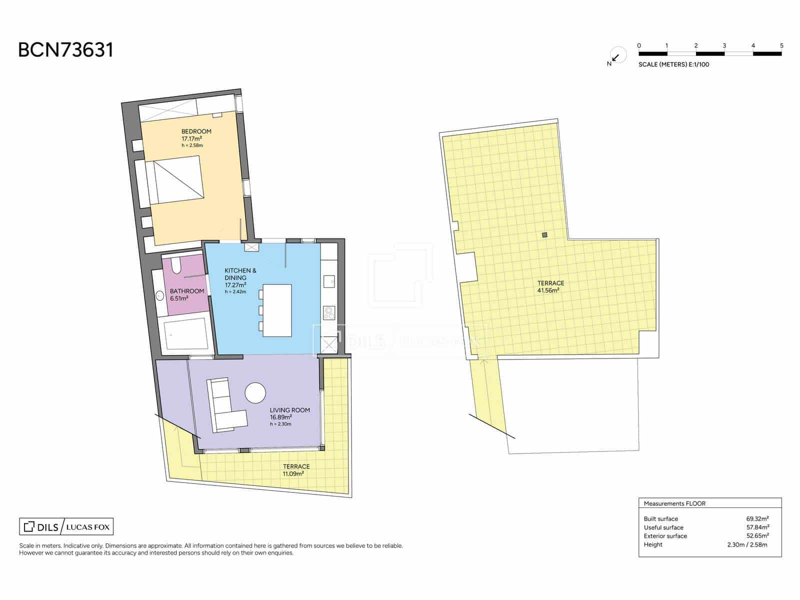 1 soverom Penthouse til salgs i Barcelona by - € 730 000 (Ref: 10172231)
