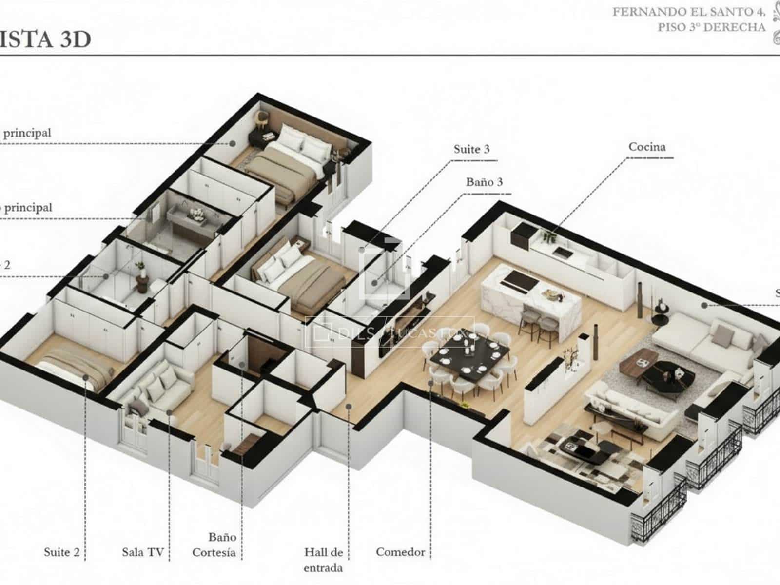 4 sovrum Lägenhet till salu i Madrid stad med pool - 3 750 000 € (Ref: 10183449)