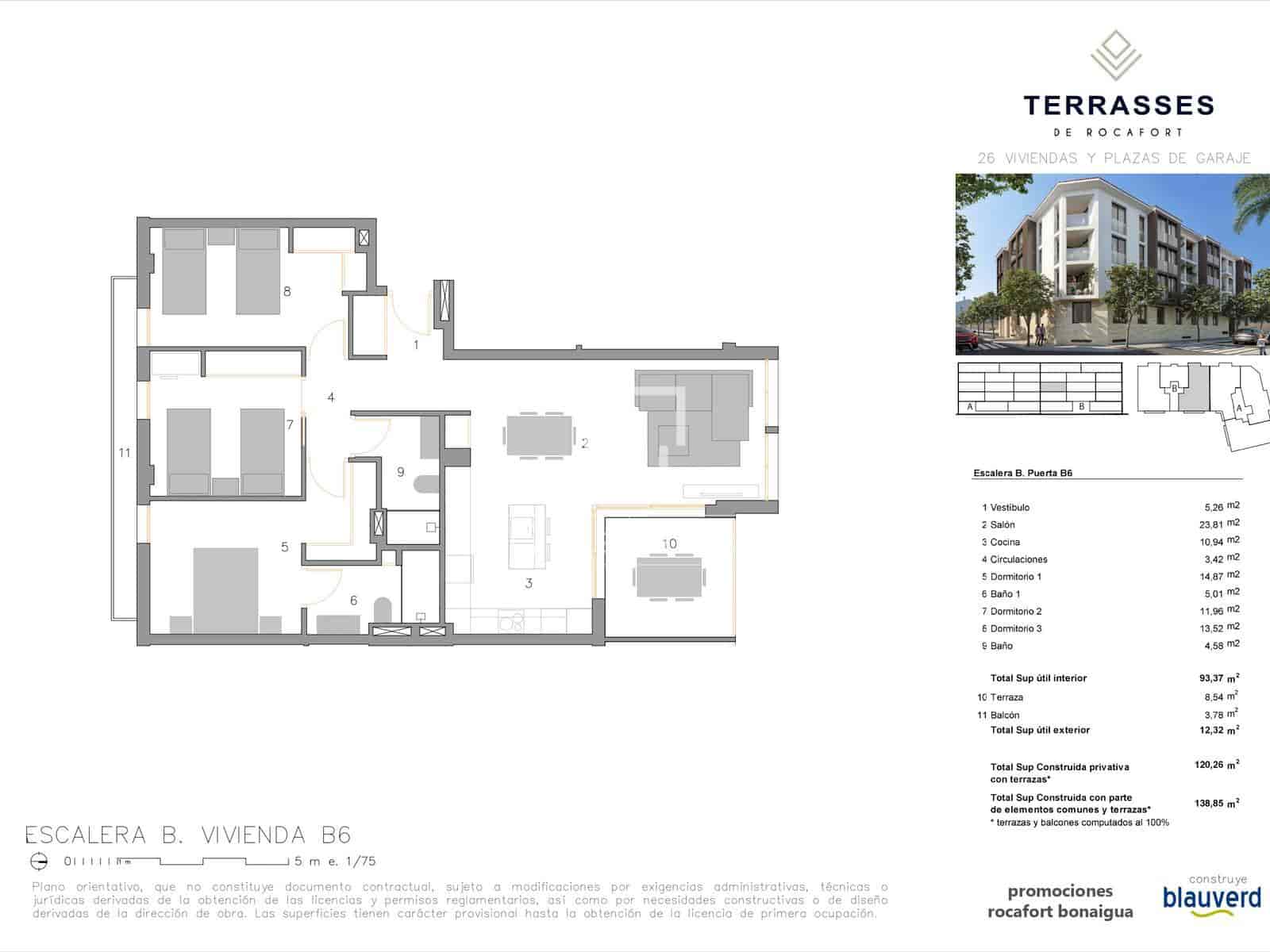 3 quarto Apartamento para venda em Rocafort com garagem - 407 500 € (Ref: 5022635)