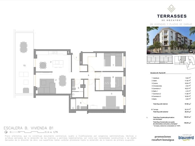 3 quarto Apartamento para venda em Rocafort com garagem - 395 000 € (Ref: 5826099)
