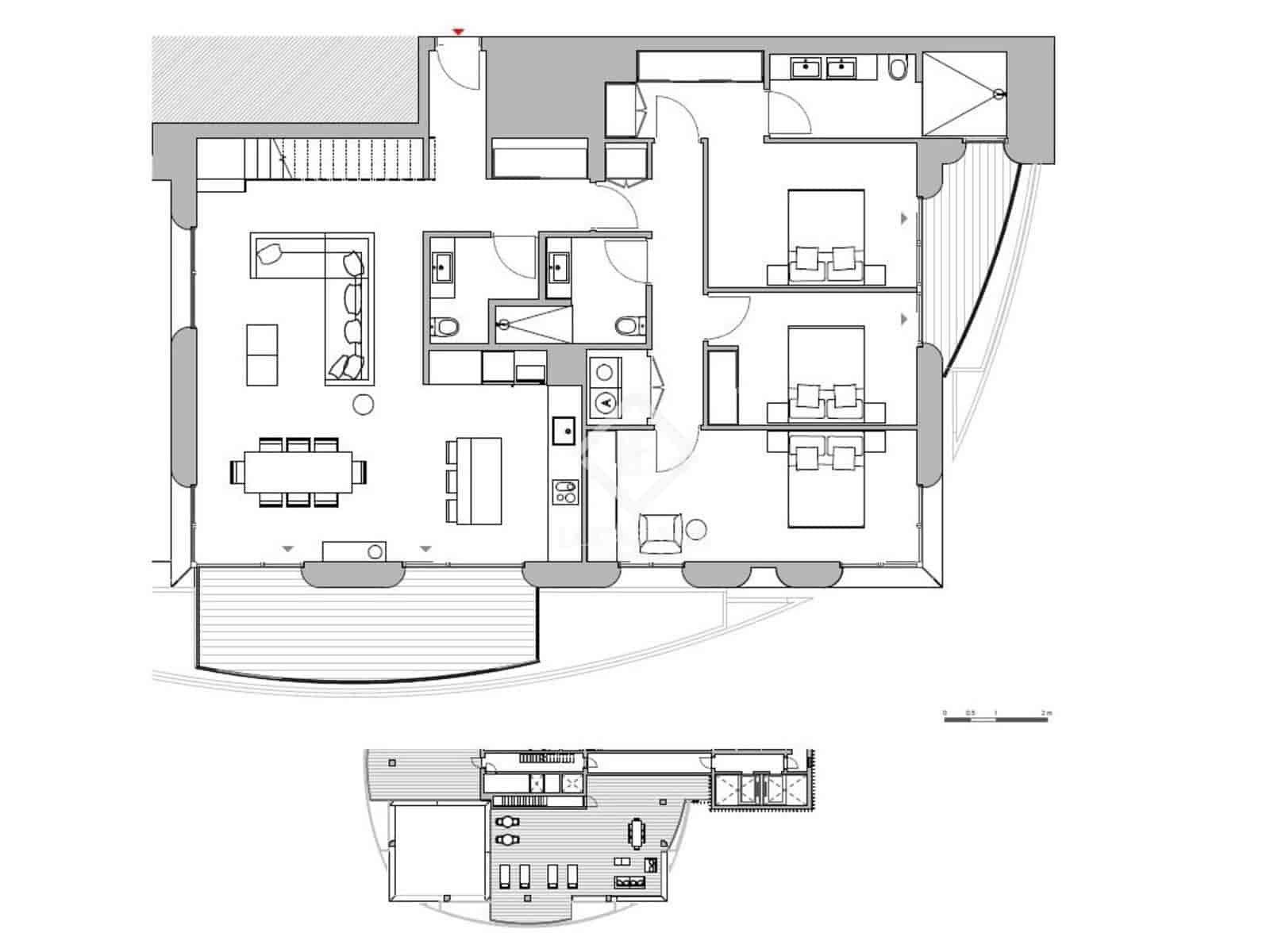 3 soverom Penthouse til salgs i Valencia by med svømmebasseng garasje - € 1 720 000 (Ref: 5995188)