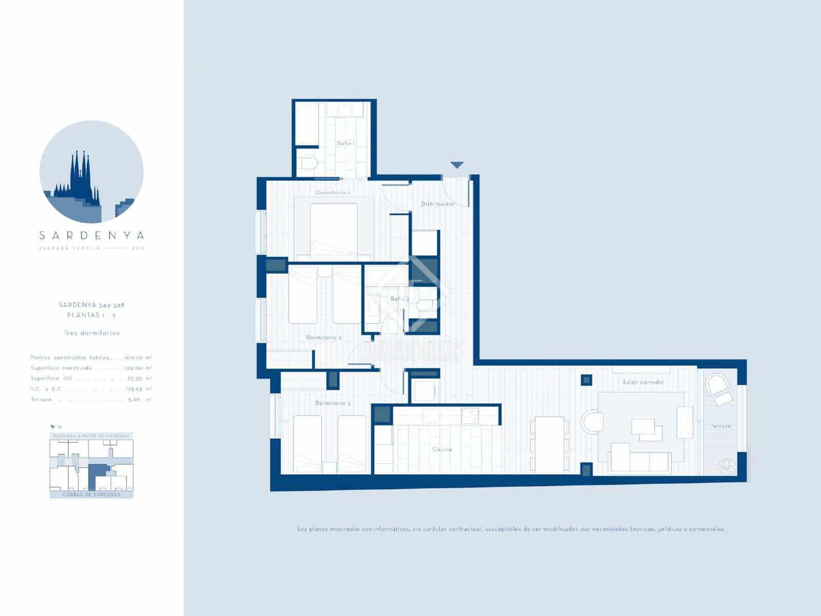 Apartamento de 3 habitaciones en Barcelona ciudad en venta con garaje - 835.000 € (Ref: 7342200)