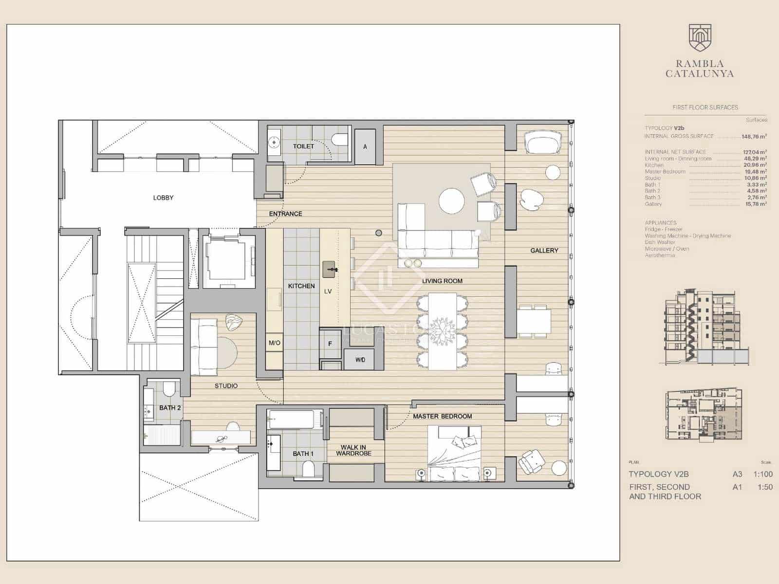 2 slaapkamer Appartement te koop in Barcelona stad - € 1.750.000 (Ref: 7424771)