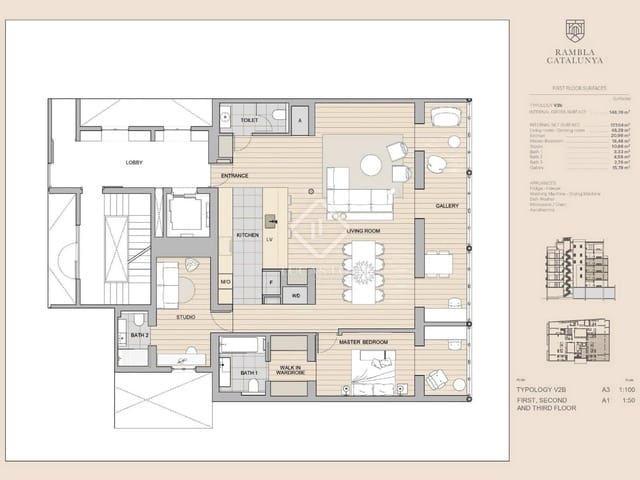 2 slaapkamer Appartement te koop in Barcelona stad - € 1.750.000 (Ref: 7424771)