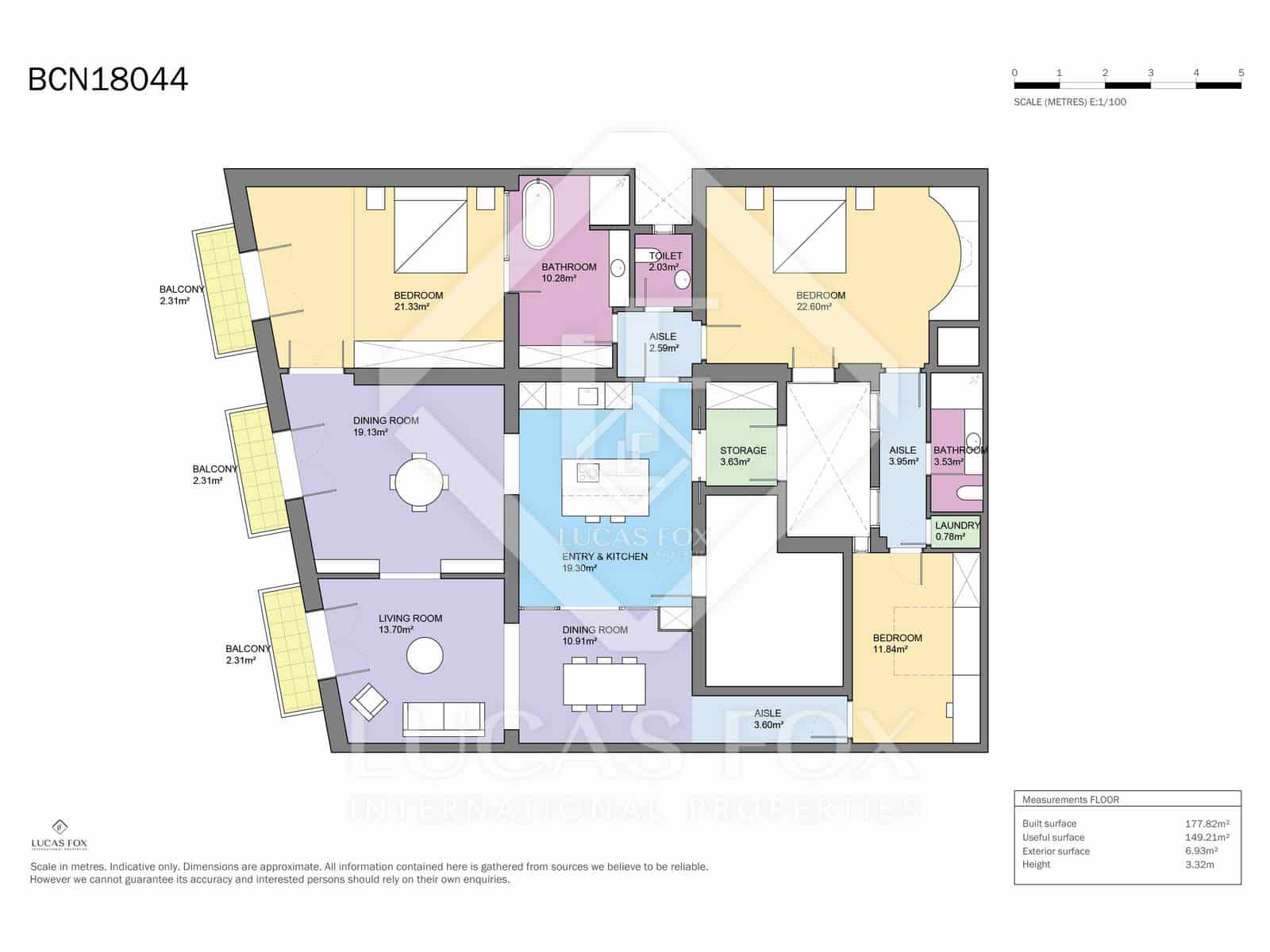 3 chambre Appartement à vendre à Barcelone ville - 1 195 000 € (Ref: 7656267)