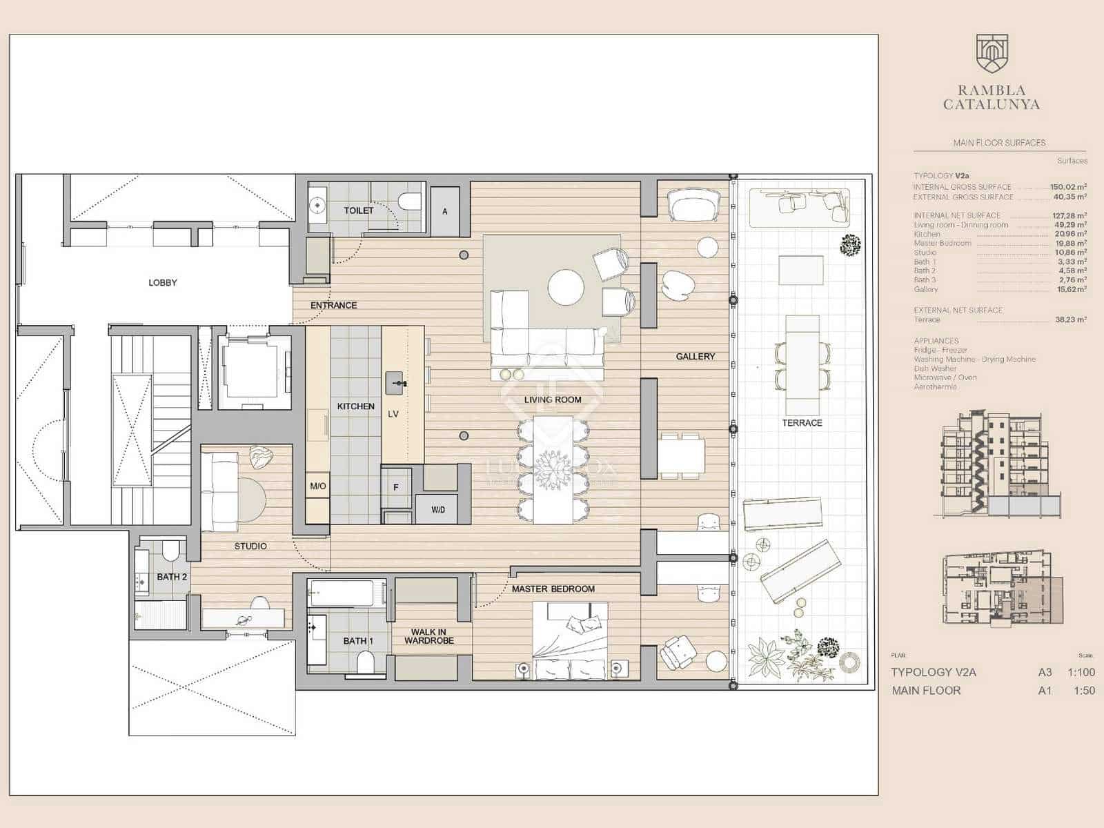 2 slaapkamer Appartement te koop in Barcelona stad - € 1.890.000 (Ref: 7816515)