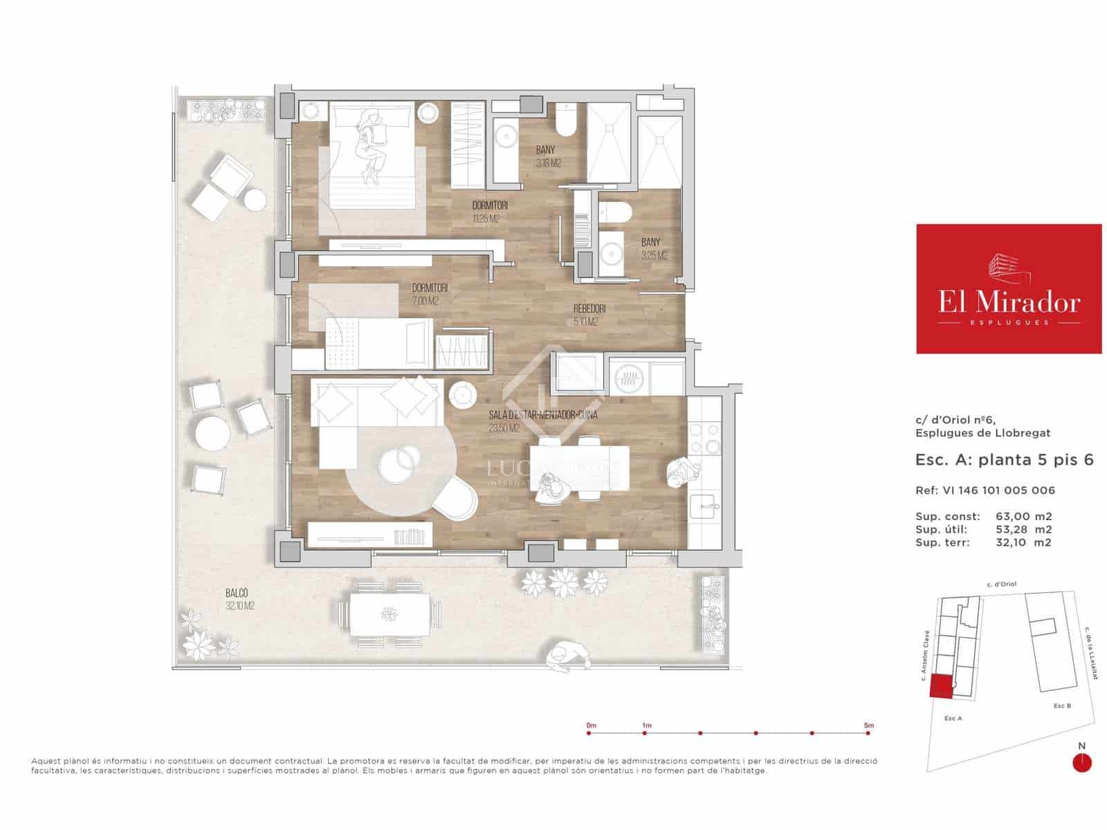 2 soveværelse Lejlighed til salg i Esplugues de Llobregat med swimmingpool garage - € 559.000 (Ref: 7901482)