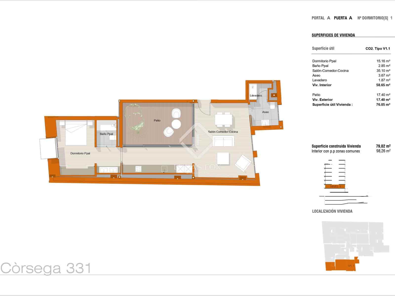 1 makuuhuone Huoneisto myytävänä paikassa Barcelona kaupunki mukana uima-altaan 
autotalli - 1 235 000 € (Ref: 7904291)