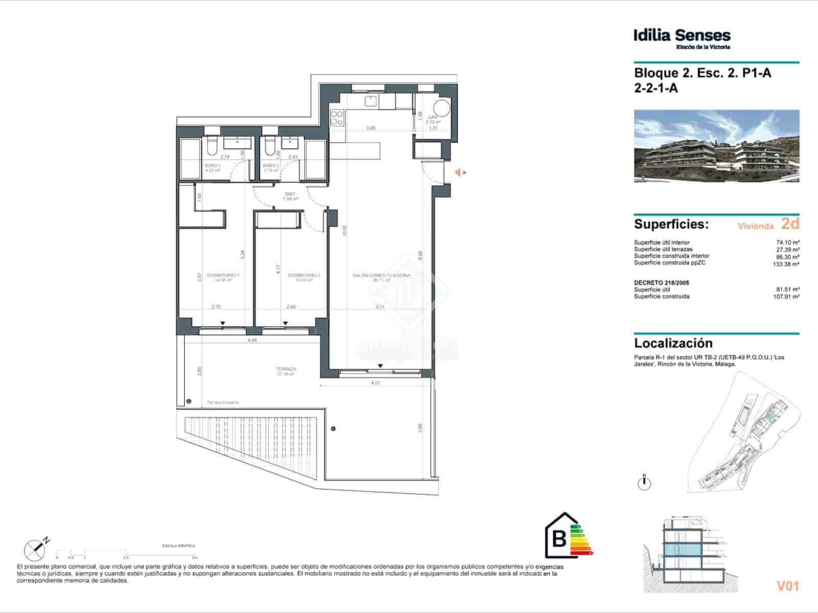 2 soveværelse Lejlighed til salg i Torre de Benagalbon med swimmingpool garage - € 510.000 (Ref: 7932800)