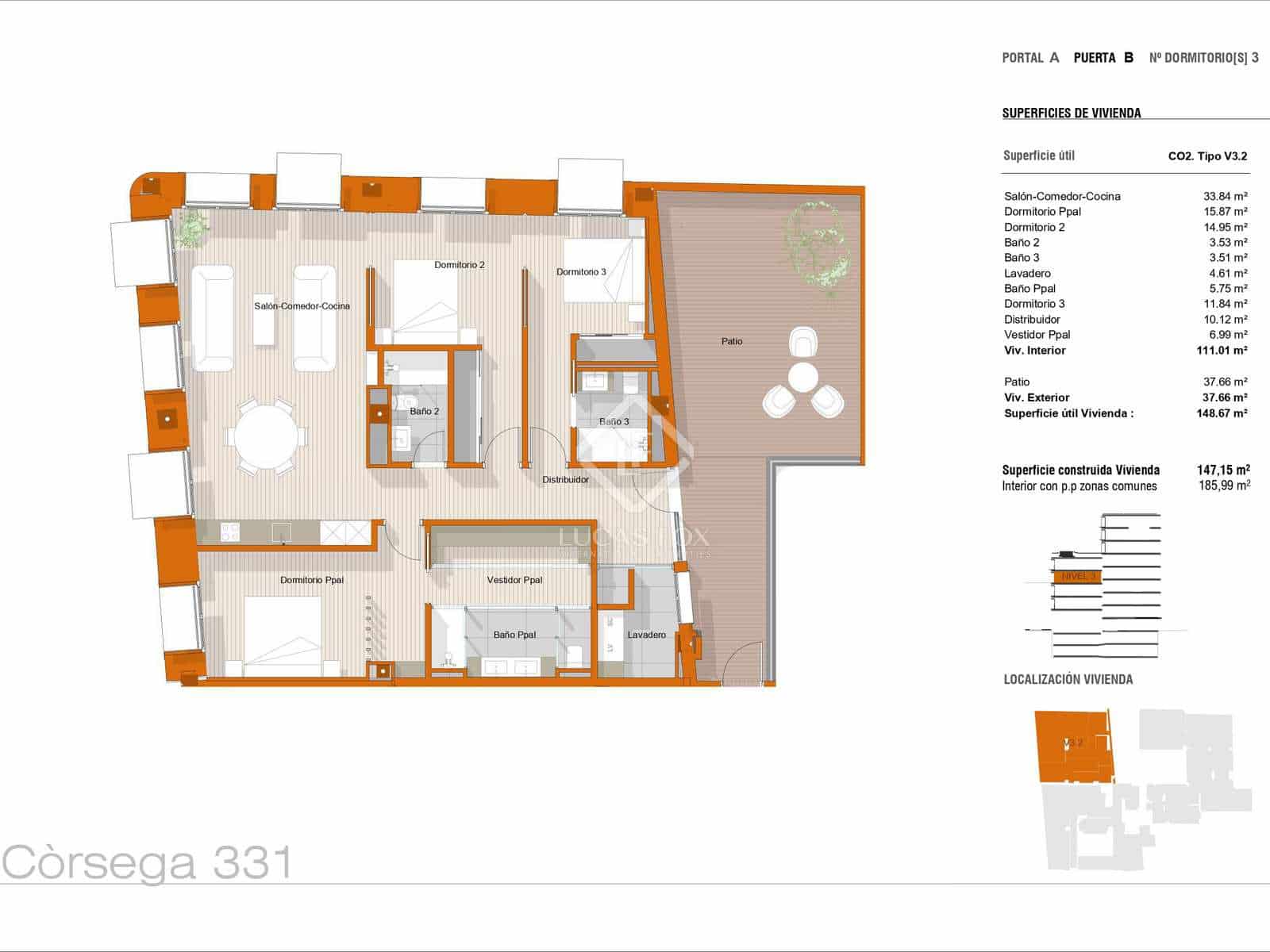 3 soverom Leilighet til salgs i Barcelona by med svømmebasseng garasje - € 2 470 000 (Ref: 8155901)