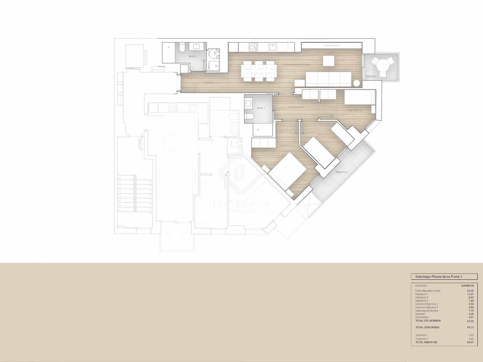 3 chambre Penthouse à vendre à Barcelone ville - 675 000 € (Ref: 8221582)