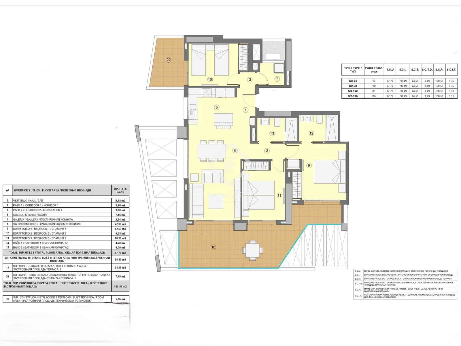 3 soveværelse Lejlighed til salg i Benidorm med swimmingpool garage - € 529.000 (Ref: 8230463)