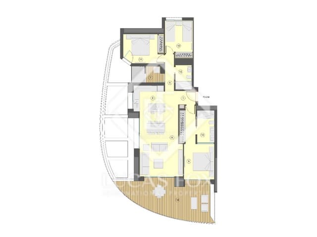 3 soveværelse Lejlighed til salg i Benidorm med swimmingpool garage - € 913.000 (Ref: 8241169)