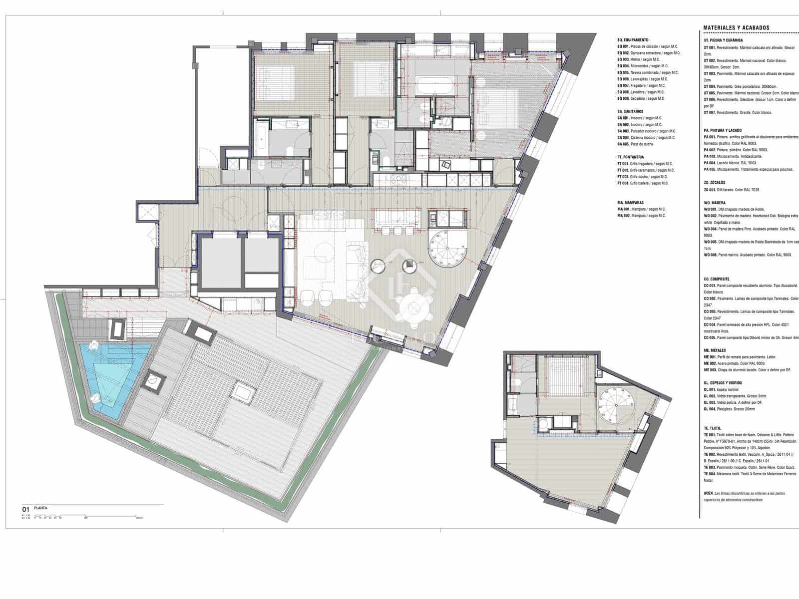 4 soveværelse Penthouse til salg i Barcelona by med swimmingpool garage - € 4.495.000 (Ref: 8312321)