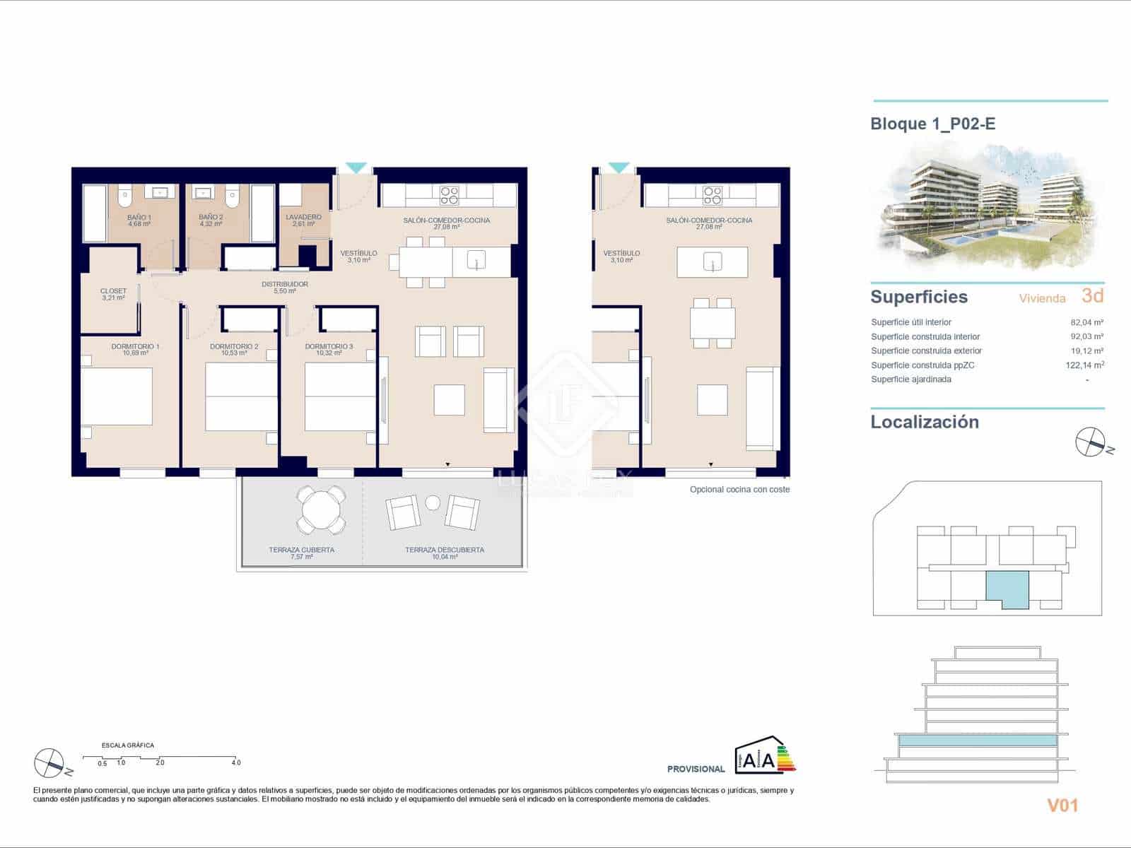 3 soveværelse Lejlighed til salg i La Villajoyosa / Vila Joiosa med swimmingpool garage - € 385.000 (Ref: 8329554)