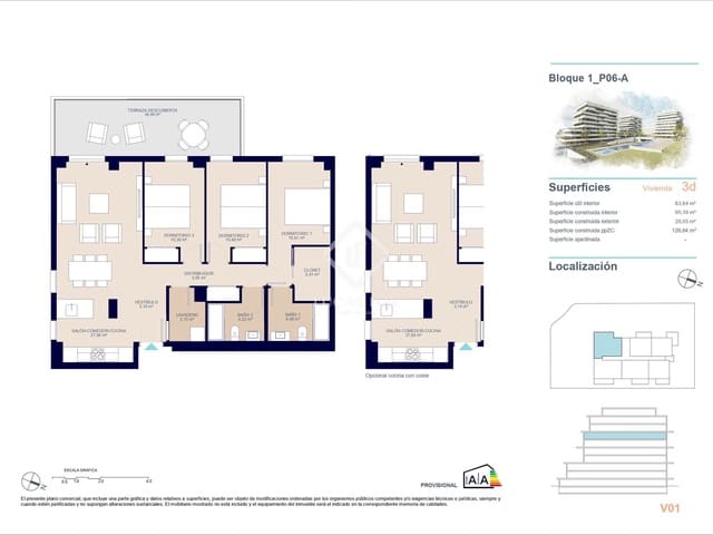 3 soveværelse Lejlighed til salg i La Villajoyosa / Vila Joiosa med swimmingpool garage - € 490.000 (Ref: 8329555)