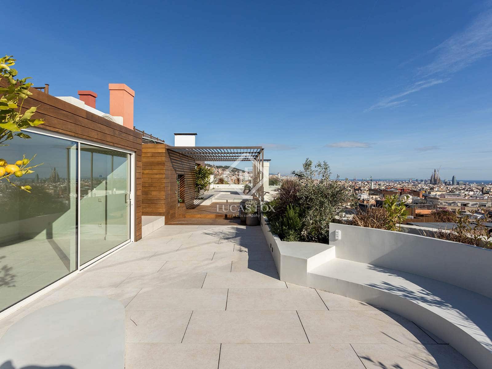 4 chambre Penthouse à vendre à Barcelone ville avec piscine - 3 600 000 € (Ref: 8332967)