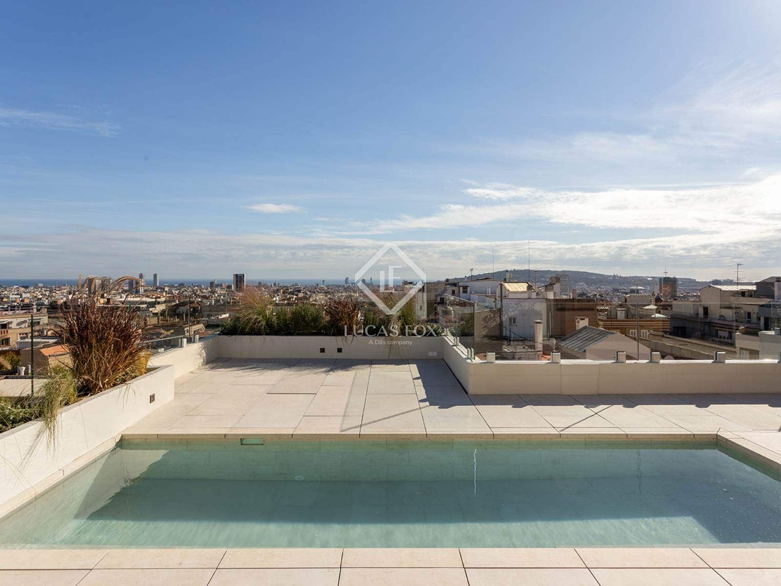 4 chambre Penthouse à vendre à Barcelone ville avec piscine - 3 600 000 € (Ref: 8332967)