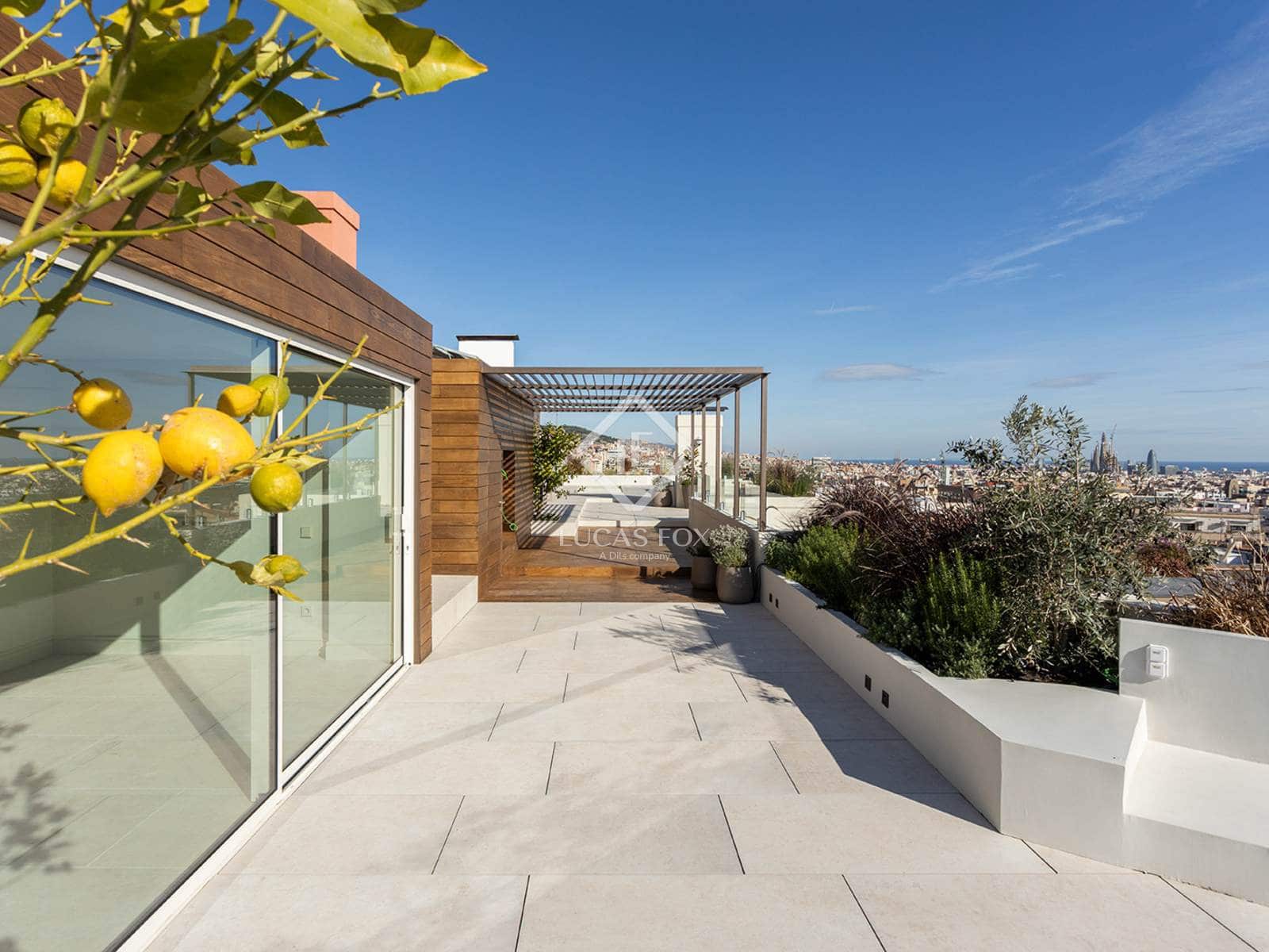 4 chambre Penthouse à vendre à Barcelone ville avec piscine - 3 600 000 € (Ref: 8332967)