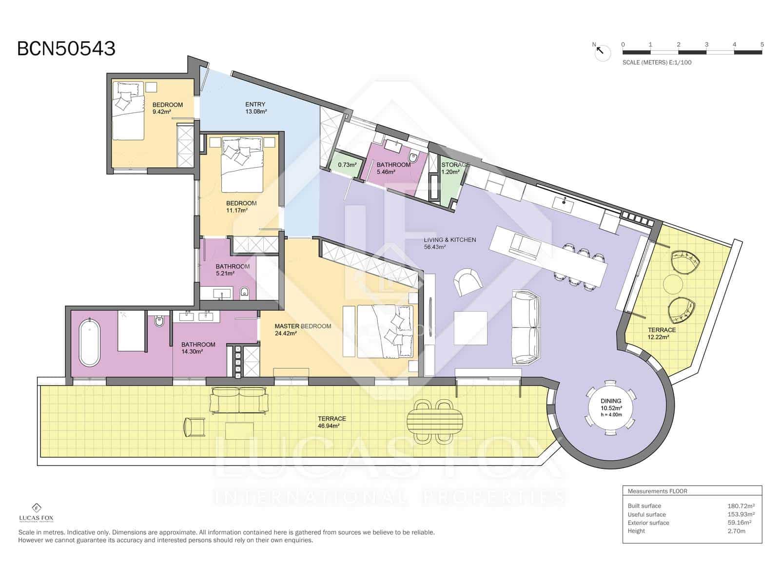 3 chambre Penthouse à vendre à Barcelone ville avec garage - 2 950 000 € (Ref: 8369807)