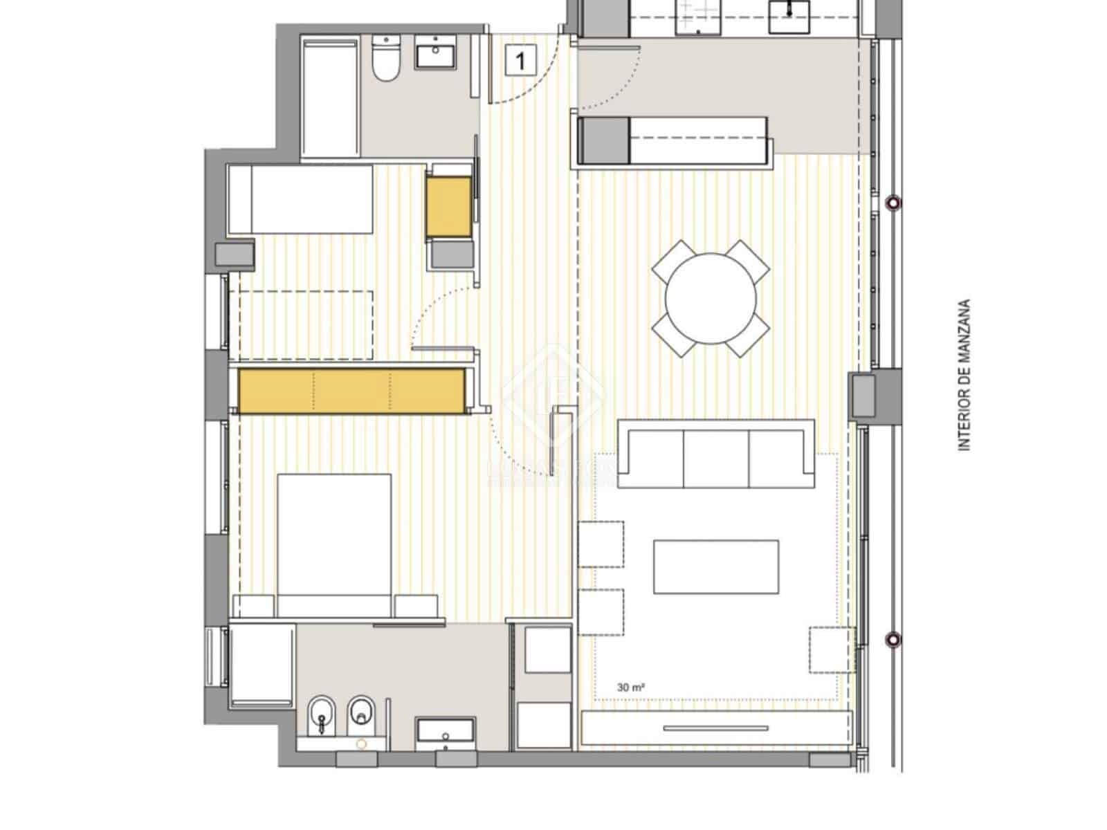 2 Zimmer Apartment zu vermieten in Barcelona Stadt mit Garage - 4.000 € (Ref: 8462661)