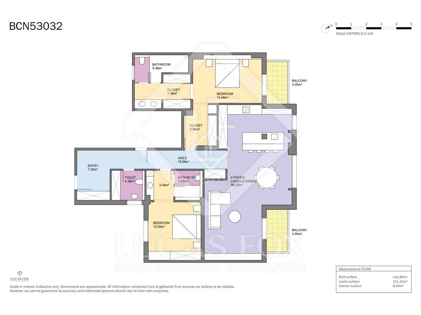 2 quarto Apartamento para venda em Barcelona cidade - 1 350 000 € (Ref: 8537324)