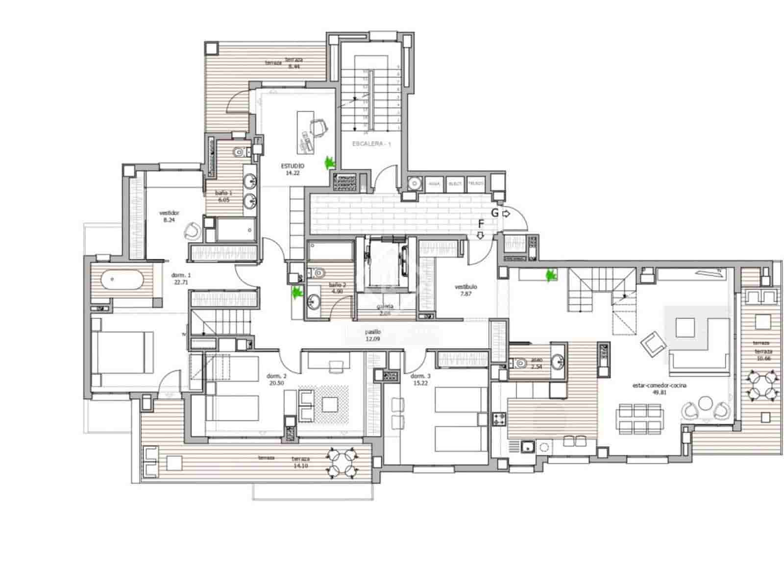 5 slaapkamer Penthouse te koop in Alicante stad met zwembad garage - € 995.000 (Ref: 8552933)