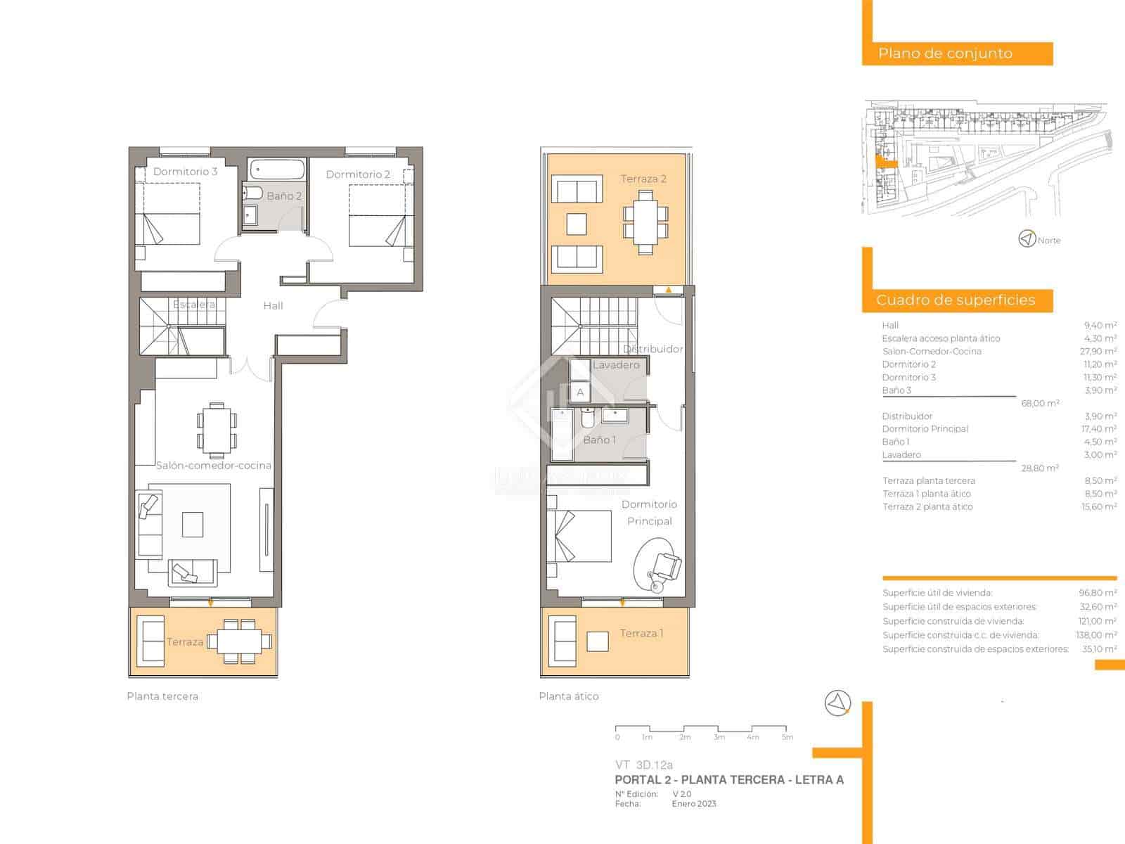 3 soverom Penthouse til salgs i Ibiza by med svømmebasseng garasje - € 807 600 (Ref: 8578639)
