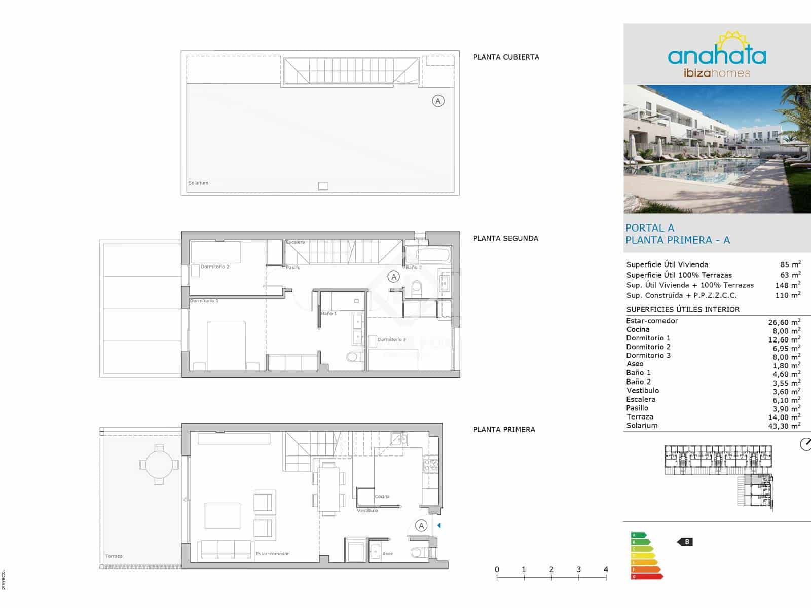 Apartamento de 3 habitaciones en Ibiza / Eivissa ciudad en venta con piscina garaje - 852.100 € (Ref: 8580759)