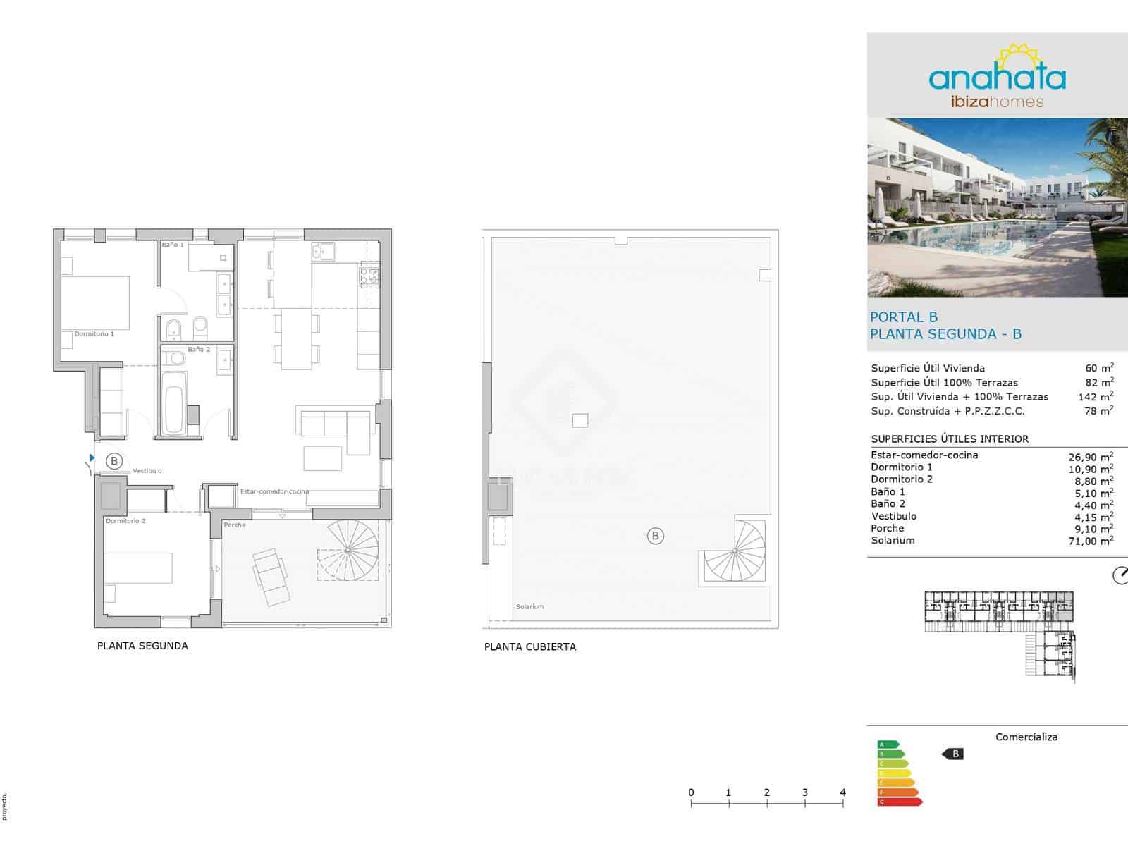 2 soveværelse Penthouse til salg i Ibiza by med swimmingpool garage - € 698.000 (Ref: 8580760)