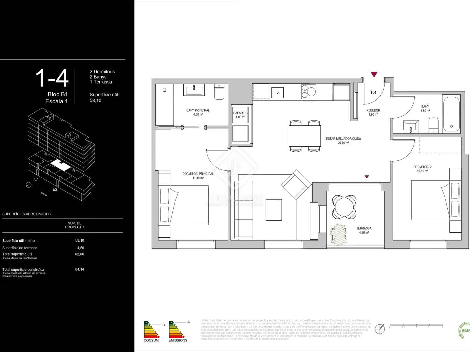 2 sypialnia Apartament na sprzedaż w Miasto Barcelona z basenem garażem - 460 000 € (Ref: 8620731)