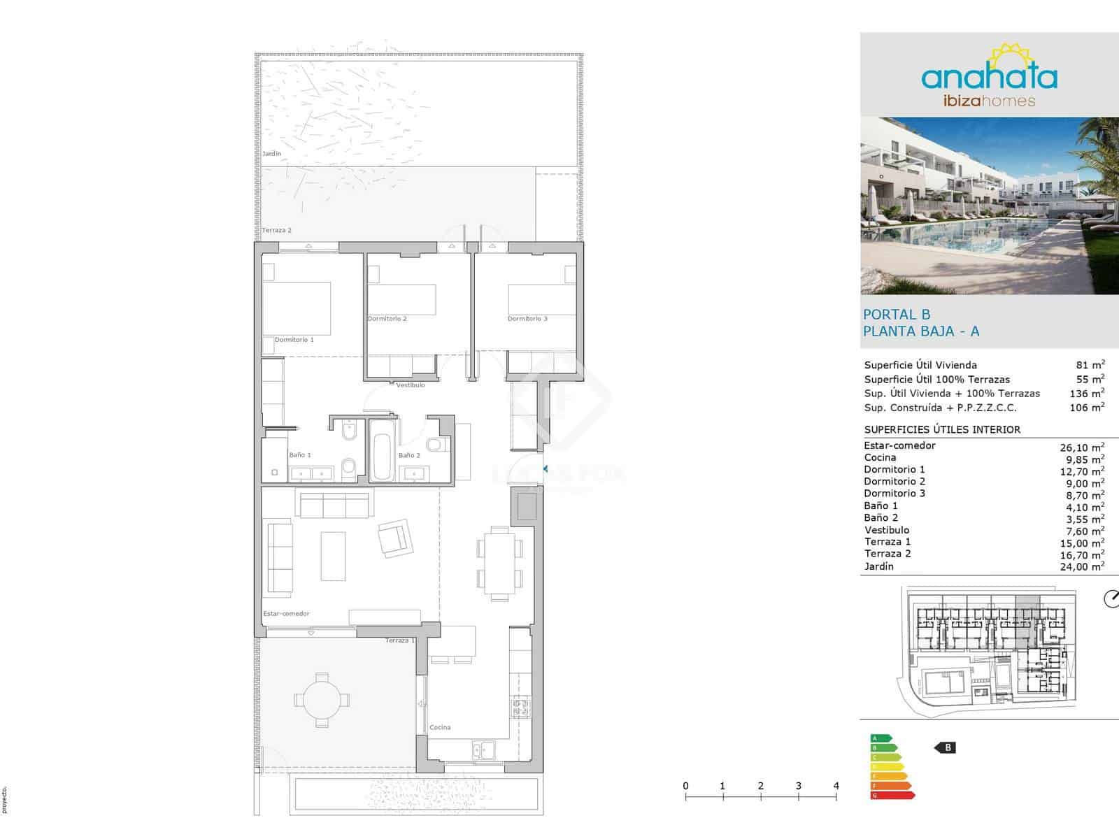 3 bedroom Apartment for sale in Ibiza / Eivissa town with pool garage - € 690,000 (Ref: 8637137)