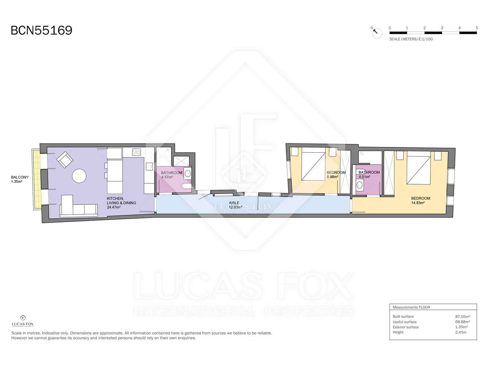 2 bedroom Apartment for sale in Barcelona city - € 485,000 (Ref: 8686525)