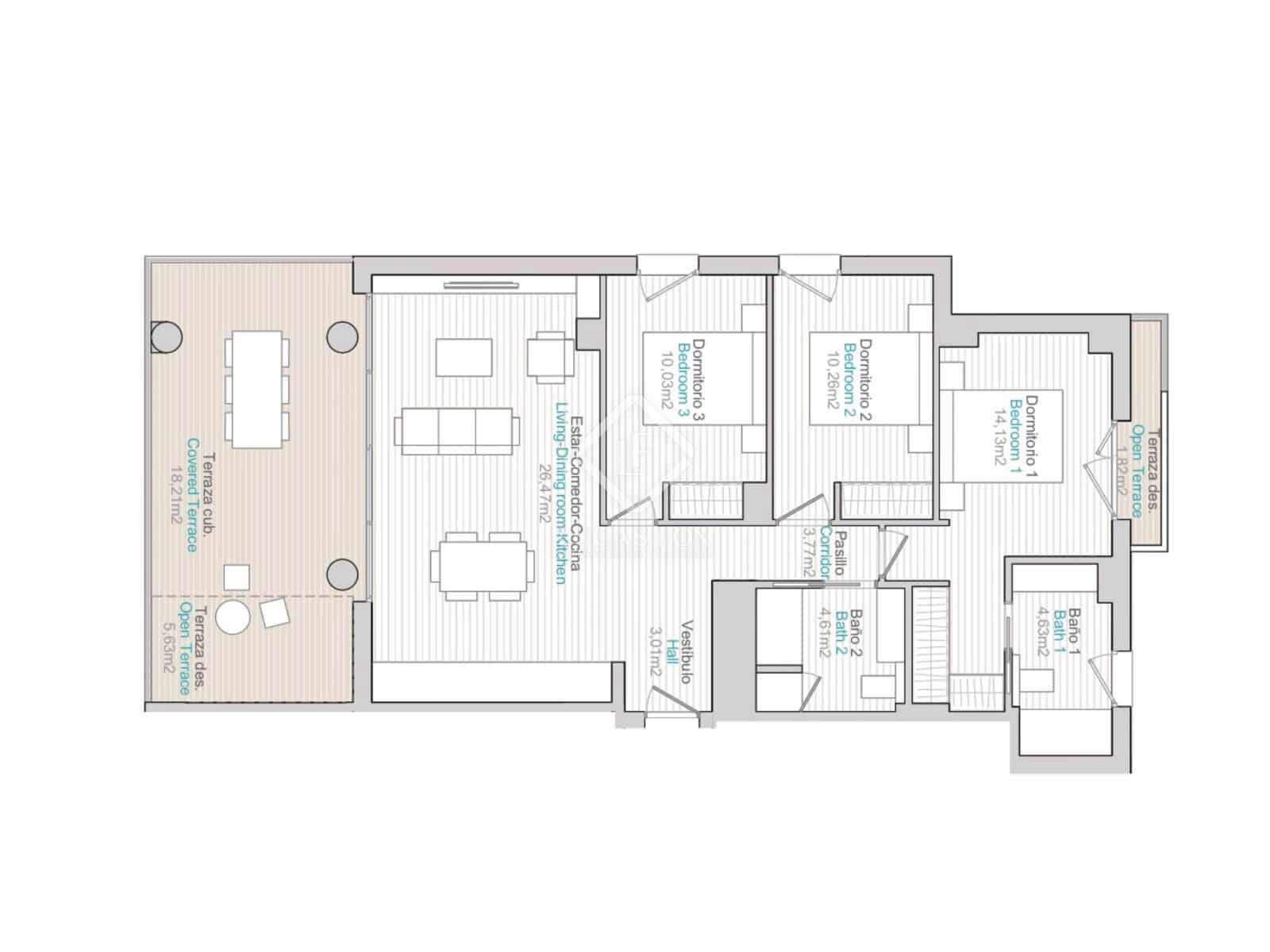 3 soveværelse Lejlighed til salg i Calpe / Calp med swimmingpool garage - € 850.000 (Ref: 8695838)