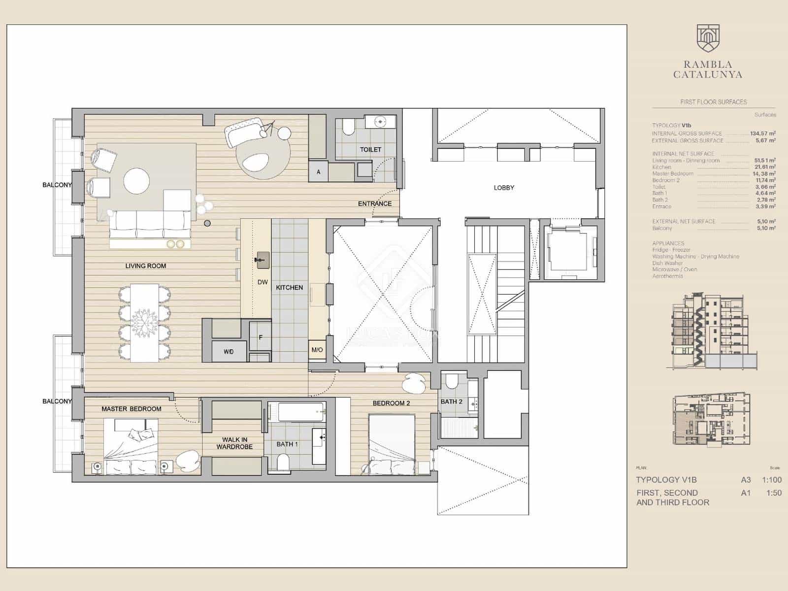 2 slaapkamer Appartement te koop in Barcelona stad - € 1.800.000 (Ref: 8756464)