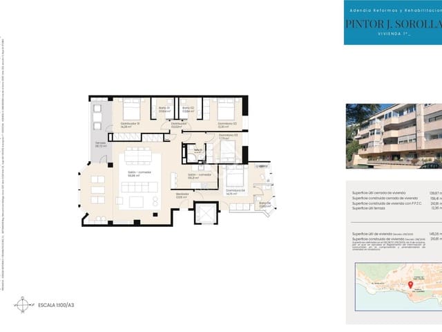 4 soveværelse Lejlighed til salg i Málaga by - € 1.175.000 (Ref: 8765535)