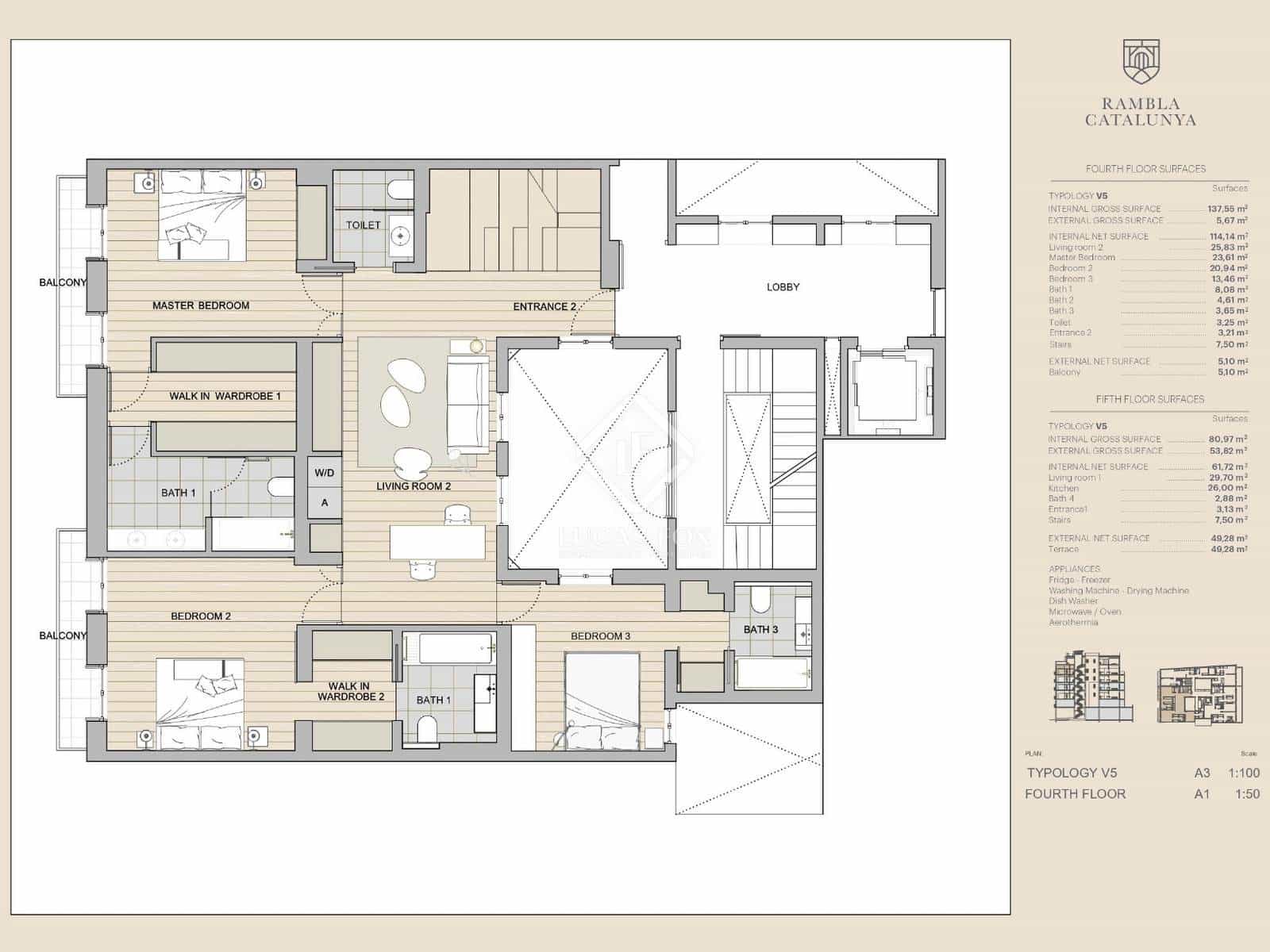 3 slaapkamer Penthouse te koop in Barcelona stad - € 4.800.000 (Ref: 8837797)