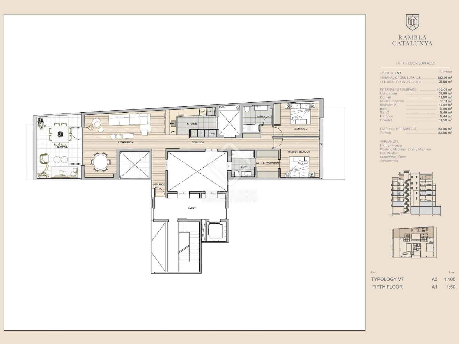2 soveværelse Penthouse til salg i Barcelona by - € 2.390.000 (Ref: 8837798)