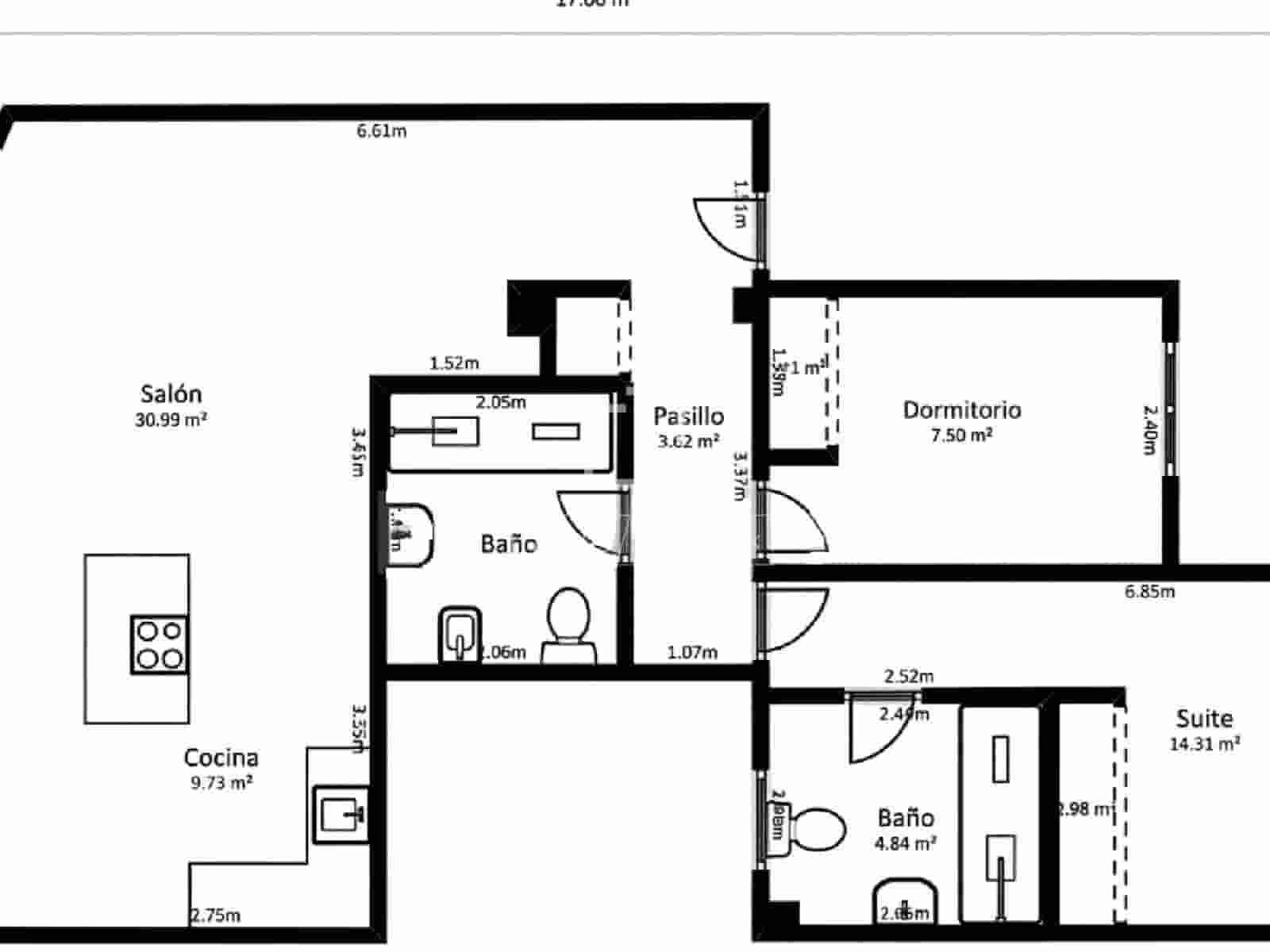 Apartamento de 2 habitaciones en València ciudad en venta - 700.000 € (Ref: 8840345)