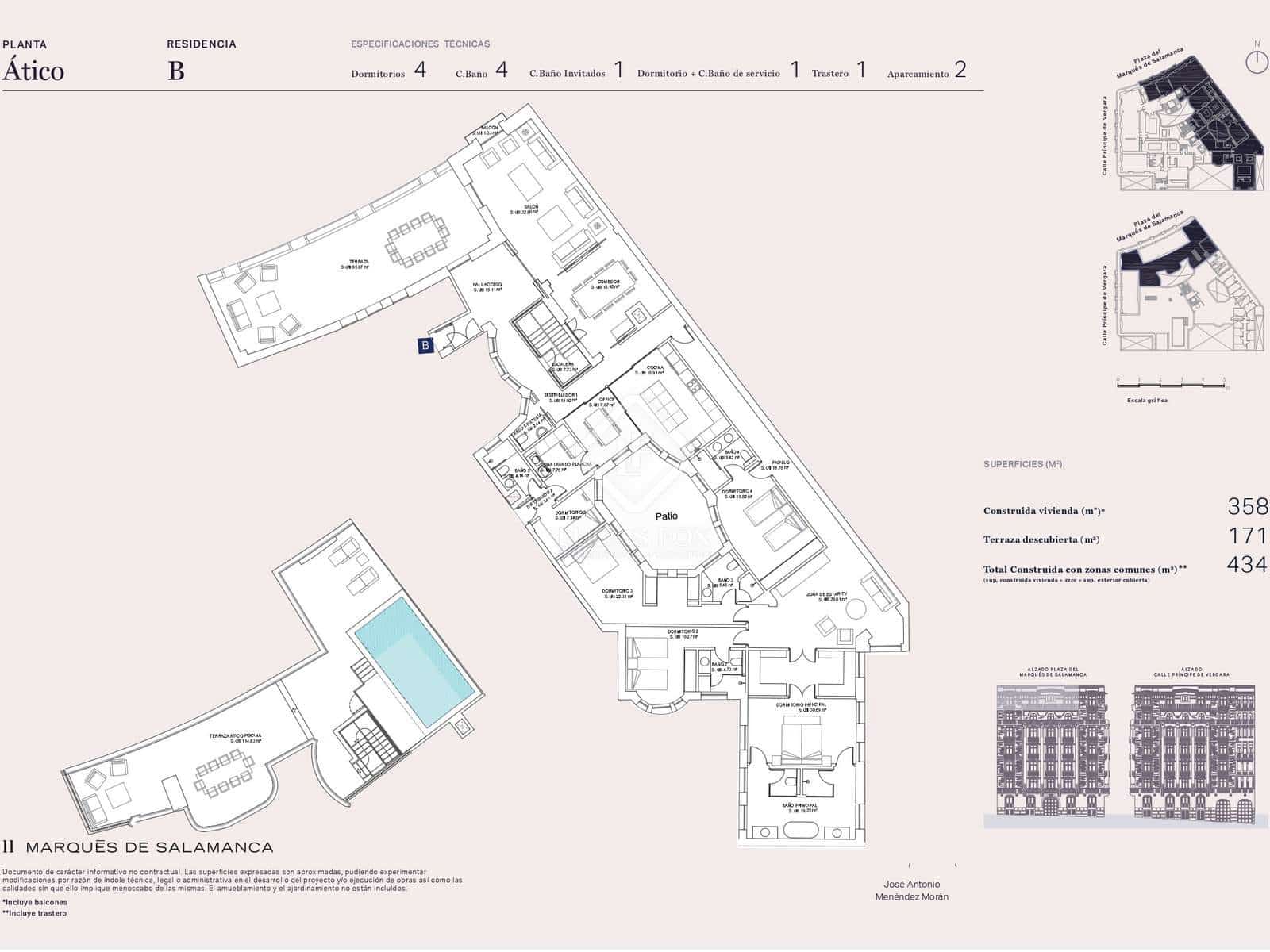5 soveværelse Penthouse til salg i Madrid by med swimmingpool garage - € 11.900.000 (Ref: 8856678)