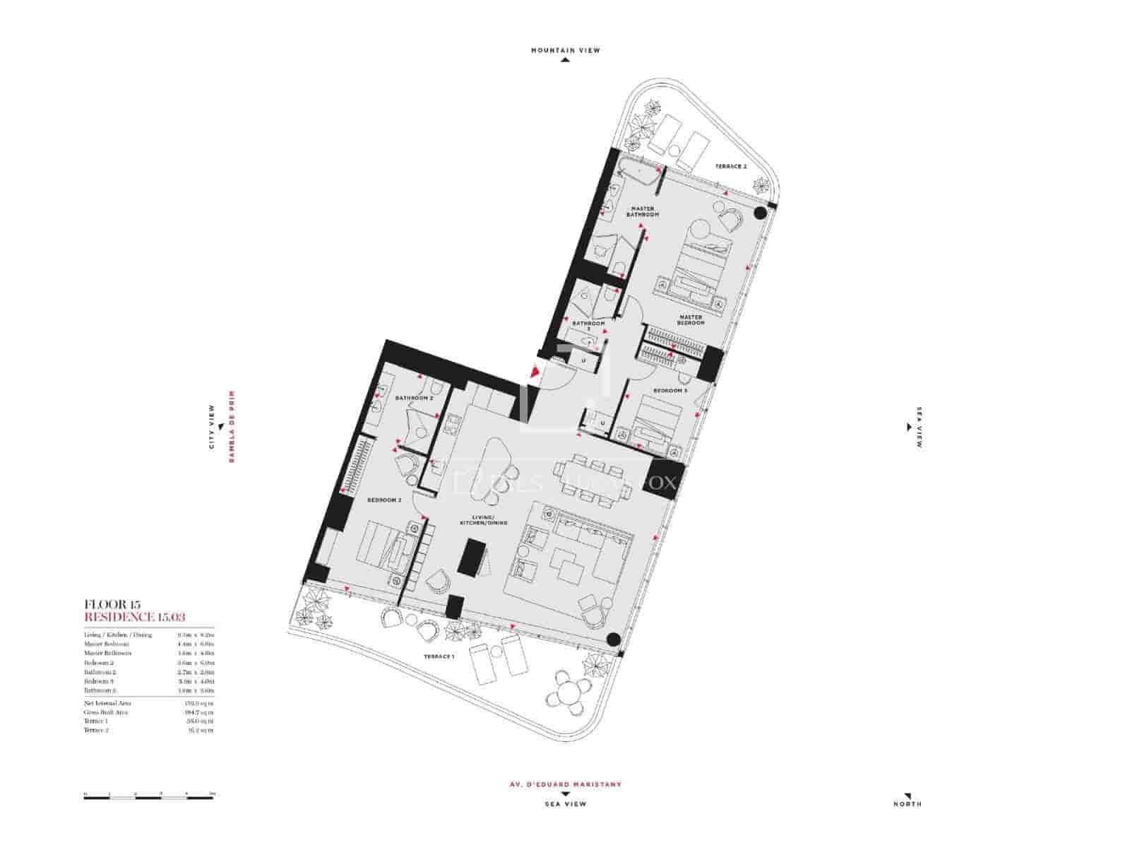 Apartamento de 3 habitaciones en Barcelona ciudad en venta con piscina garaje - 2.636.875 € (Ref: 8866482)