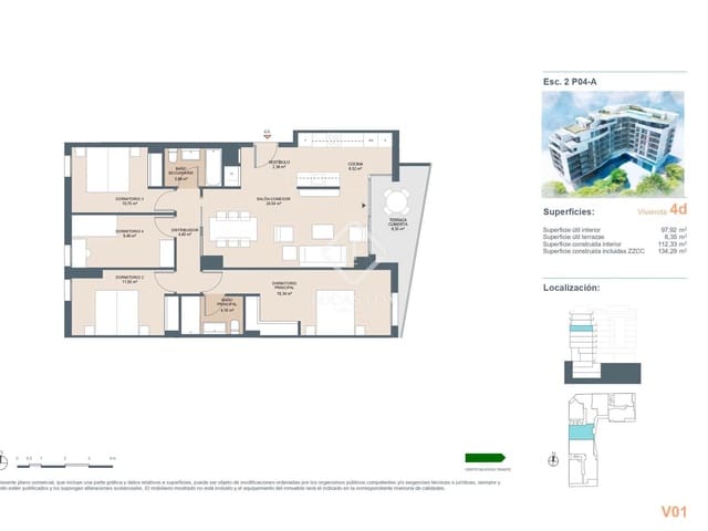 4 sypialnia Apartament na sprzedaż w Miasto Alicante / Alacant z basenem garażem - 471 600 € (Ref: 8885480)