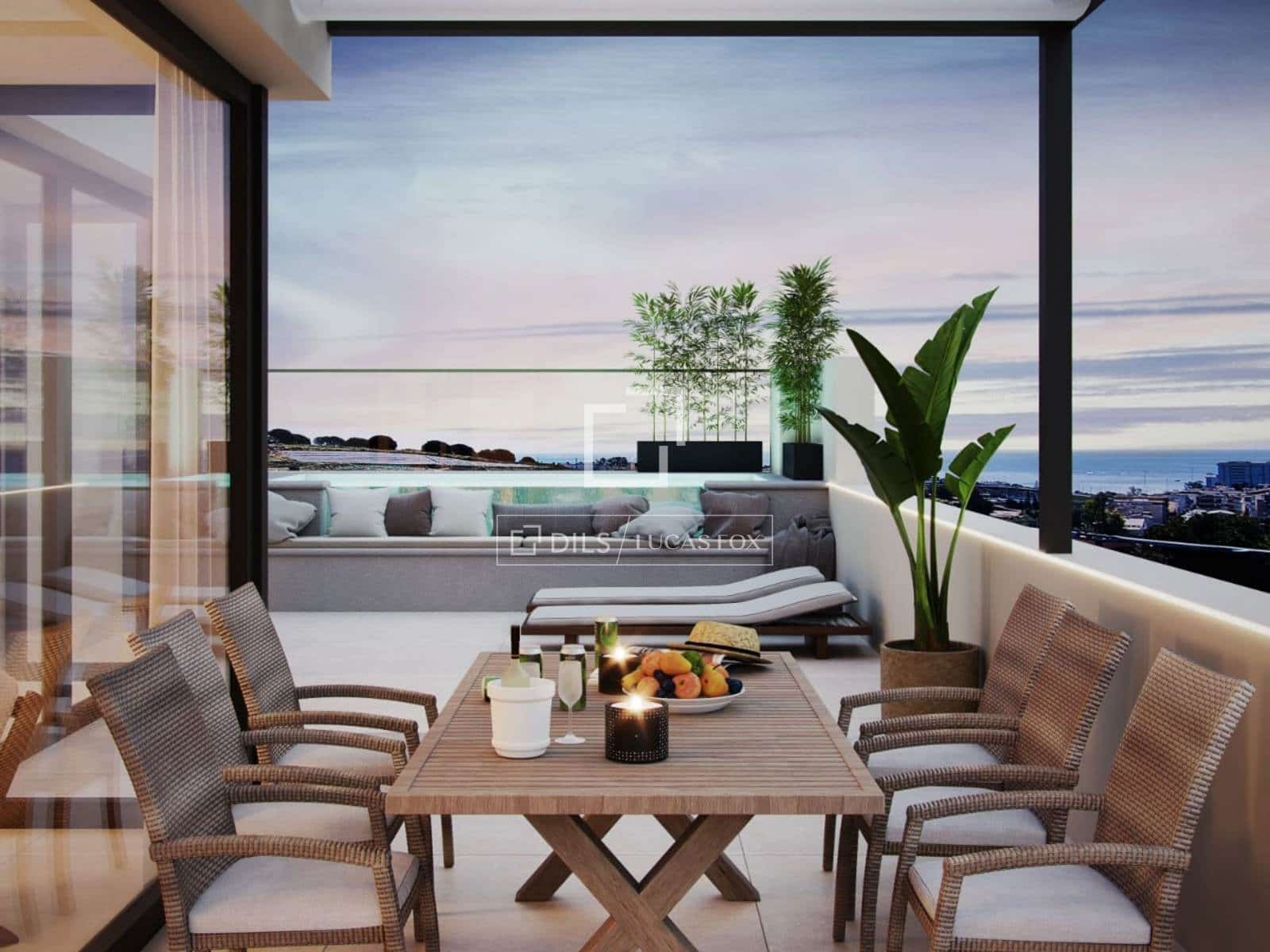 4 chambre Penthouse à vendre à Tiana avec piscine - 1 200 000 € (Ref: 8885484)