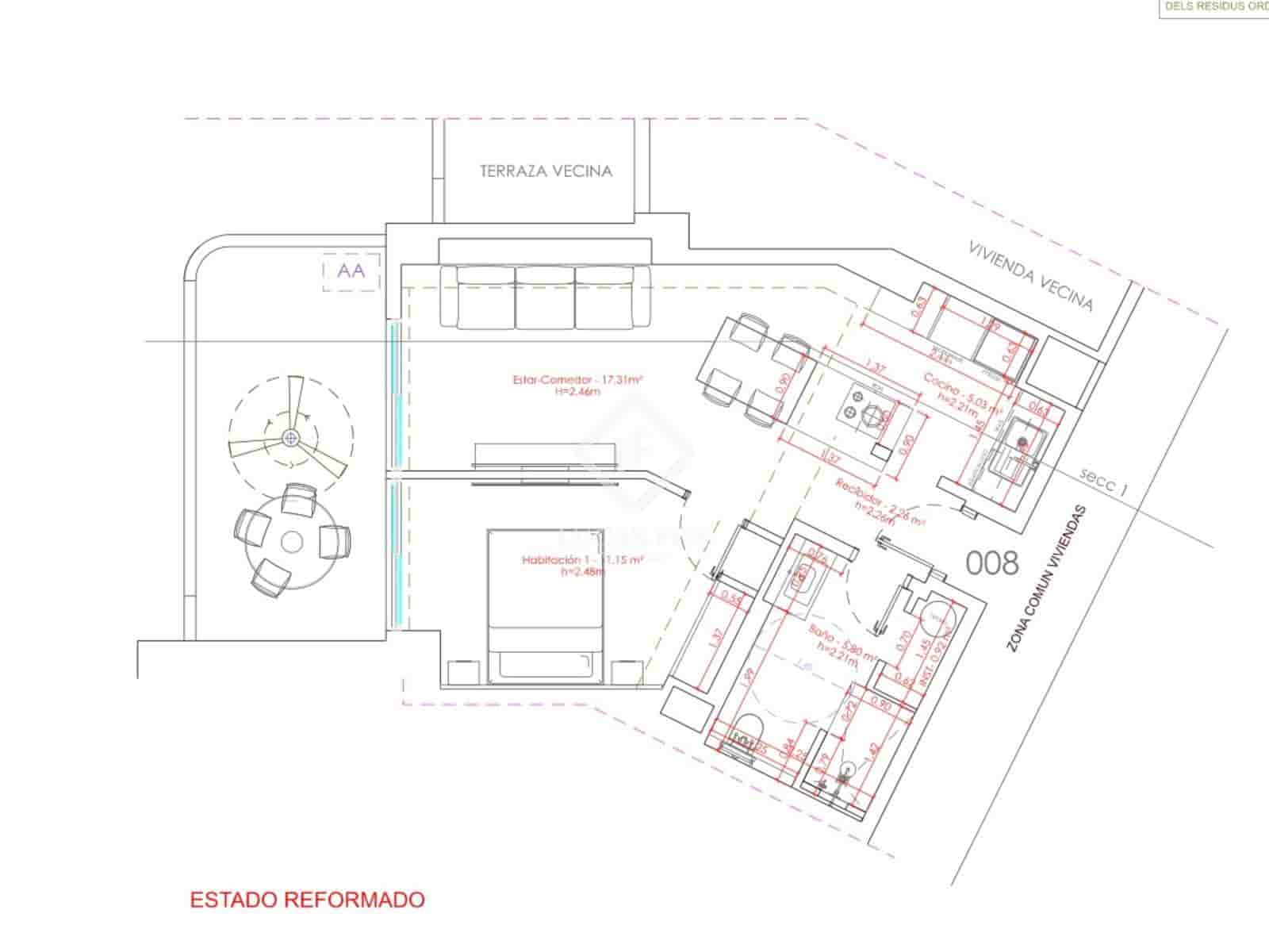 1 soveværelse Lejlighed til salg i Ibiza by - € 640.000 (Ref: 8904073)