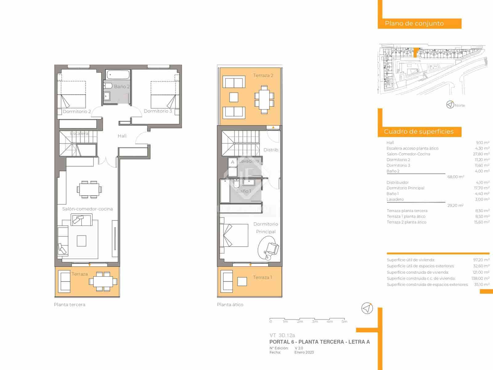 3 soverom Penthouse til salgs i Ibiza by med svømmebasseng garasje - € 800 700 (Ref: 8912441)