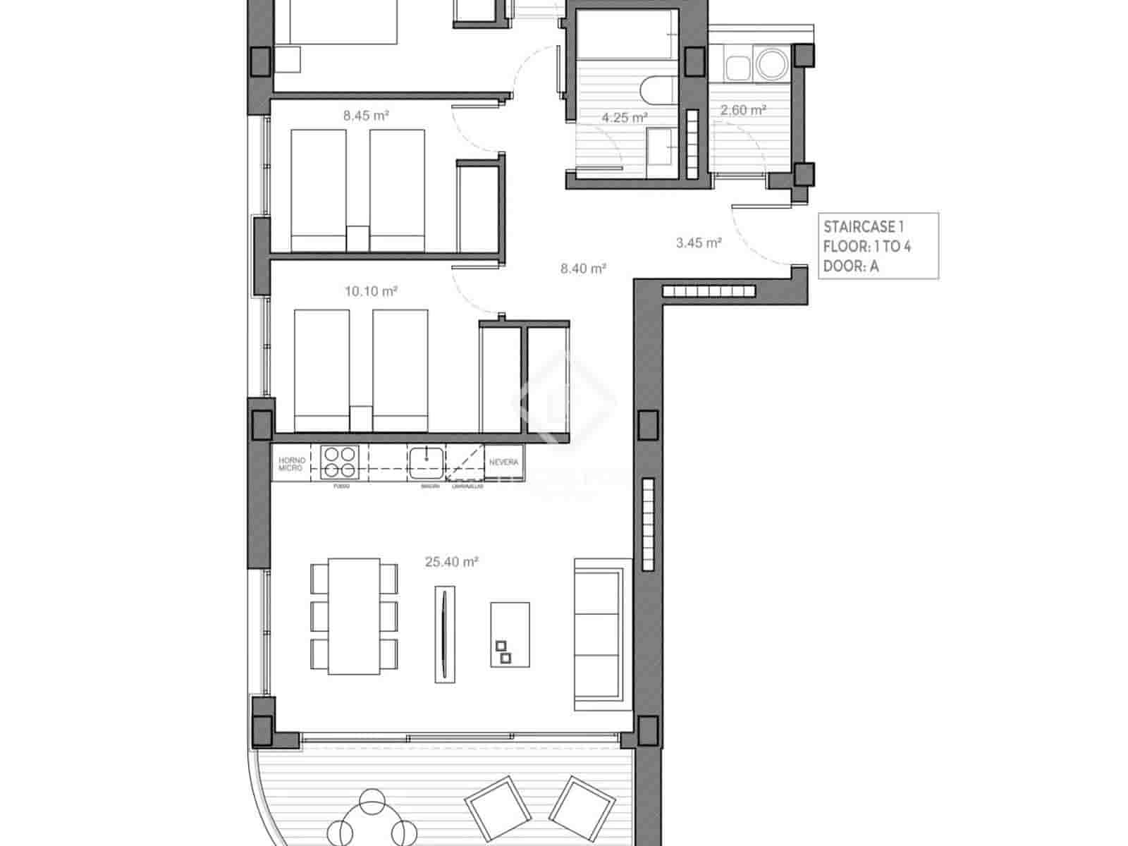 Apartamento de 3 habitaciones en La Villajoyosa / Vila Joiosa en venta con piscina - 365.000 € (Ref: 8920821)