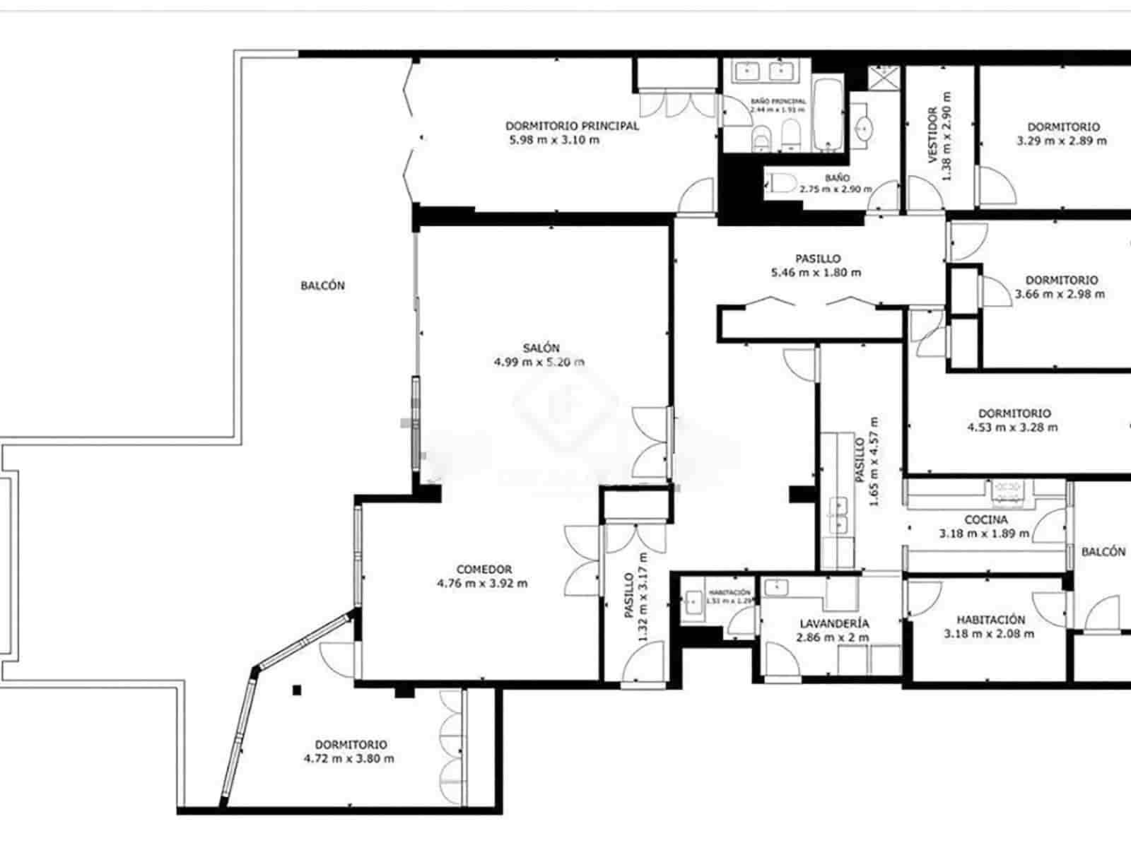 Apartamento de 6 habitaciones en València ciudad en alquiler - 2.700 € (Ref: 8936373)