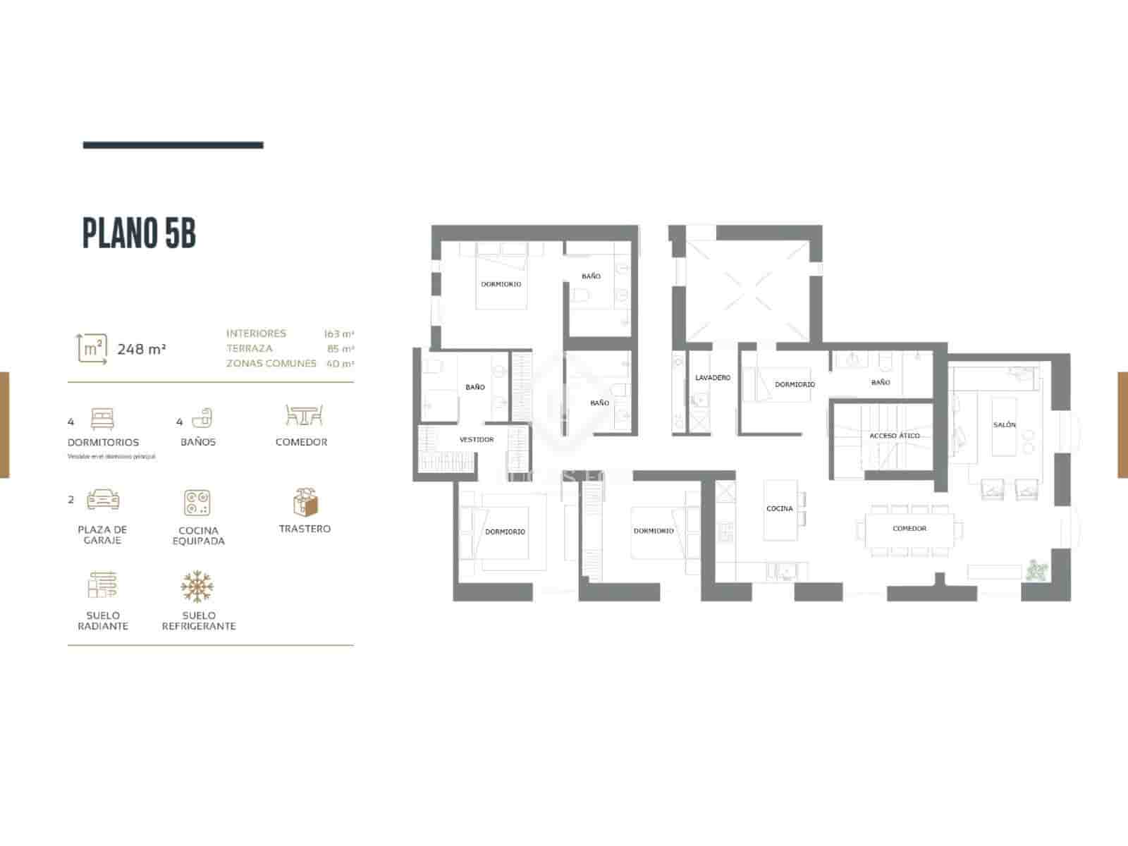 4 soverom Penthouse til salgs i Madrid by med svømmebasseng garasje - € 3 303 000 (Ref: 8953786)