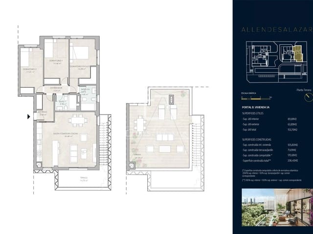 3 soveværelse Penthouse til salg i Madrid by med swimmingpool garage - € 1.757.000 (Ref: 8968766)
